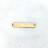 Charm Rectangular Plate 0.9gr / 30mm*6mm Sharp Edges Yellow Gold