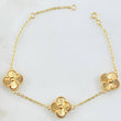 Pulso Trebol Diamantado 5.5gr / 7 in / Oro Amarillo Nac.Esp. 18K
