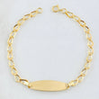 Pulso Bebé Espiga Placa Ovalada 1gr / 5 in / Oro Amarillo 18K