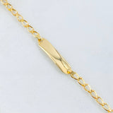 Pulso Bebé Espiga Placa Rectangular 1.15gr / 5 1/2 in / Oro Amarillo 18K