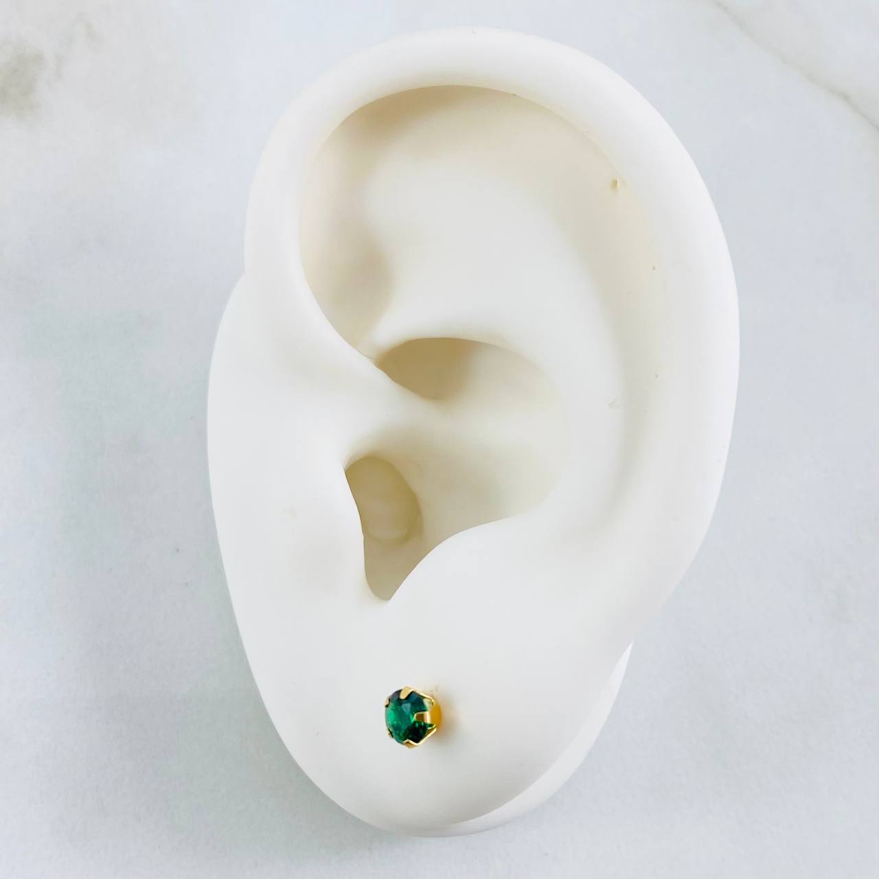 Topos Bisel Cinco Garras 0.85gr / 5mm Oro Amarillo 18K *