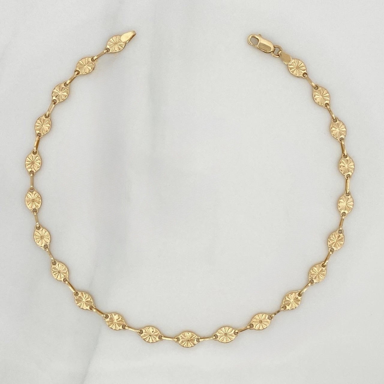 Tobillera Rustica 3.7 g / 9 3/4 in / 4.25 mm Oro Amarillo 18K