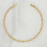 Tobillera Rustica 3.7 g / 9 3/4 in / 4.25 mm Oro Amarillo 18K