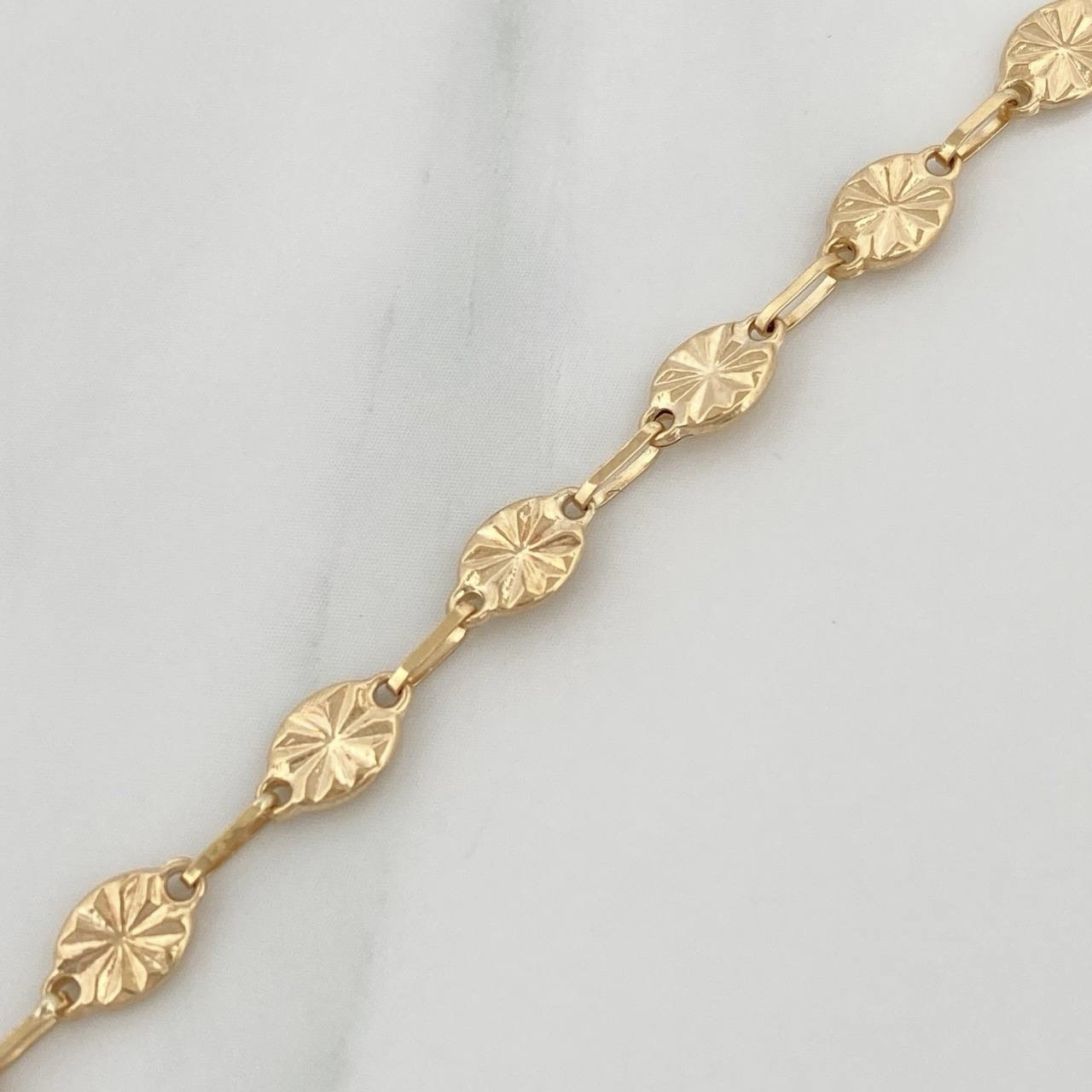 Tobillera Rustica 3.7 g / 9 3/4 in / 4.25 mm Oro Amarillo 18K