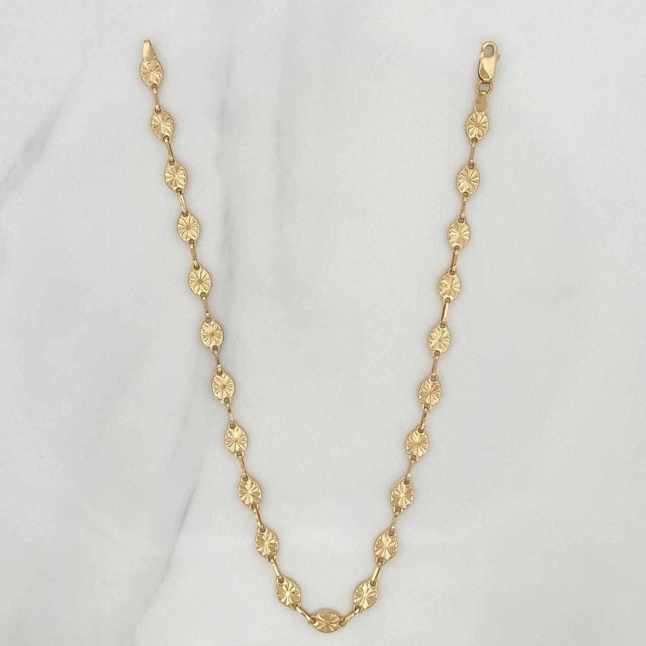 Tobillera Rustica 3.7 g / 9 3/4 in / 4.25 mm Oro Amarillo 18K