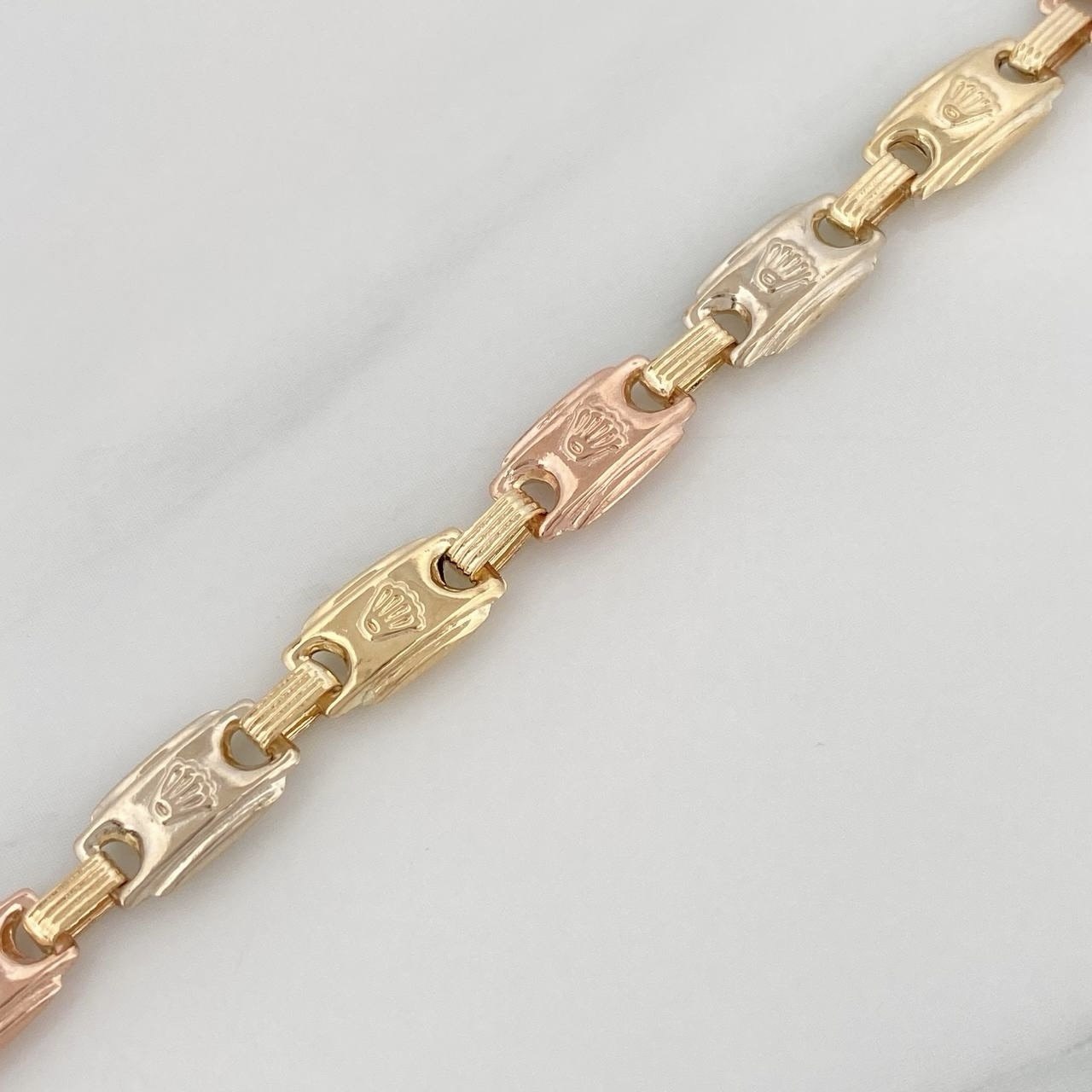Tobillera Rustica Corona 7.15 g / 10 3/4 in / 5.65 mm Tres Oros 18K