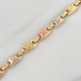 Tobillera Rustica Corona 7.15 g / 10 3/4 in / 5.65 mm Tres Oros 18K