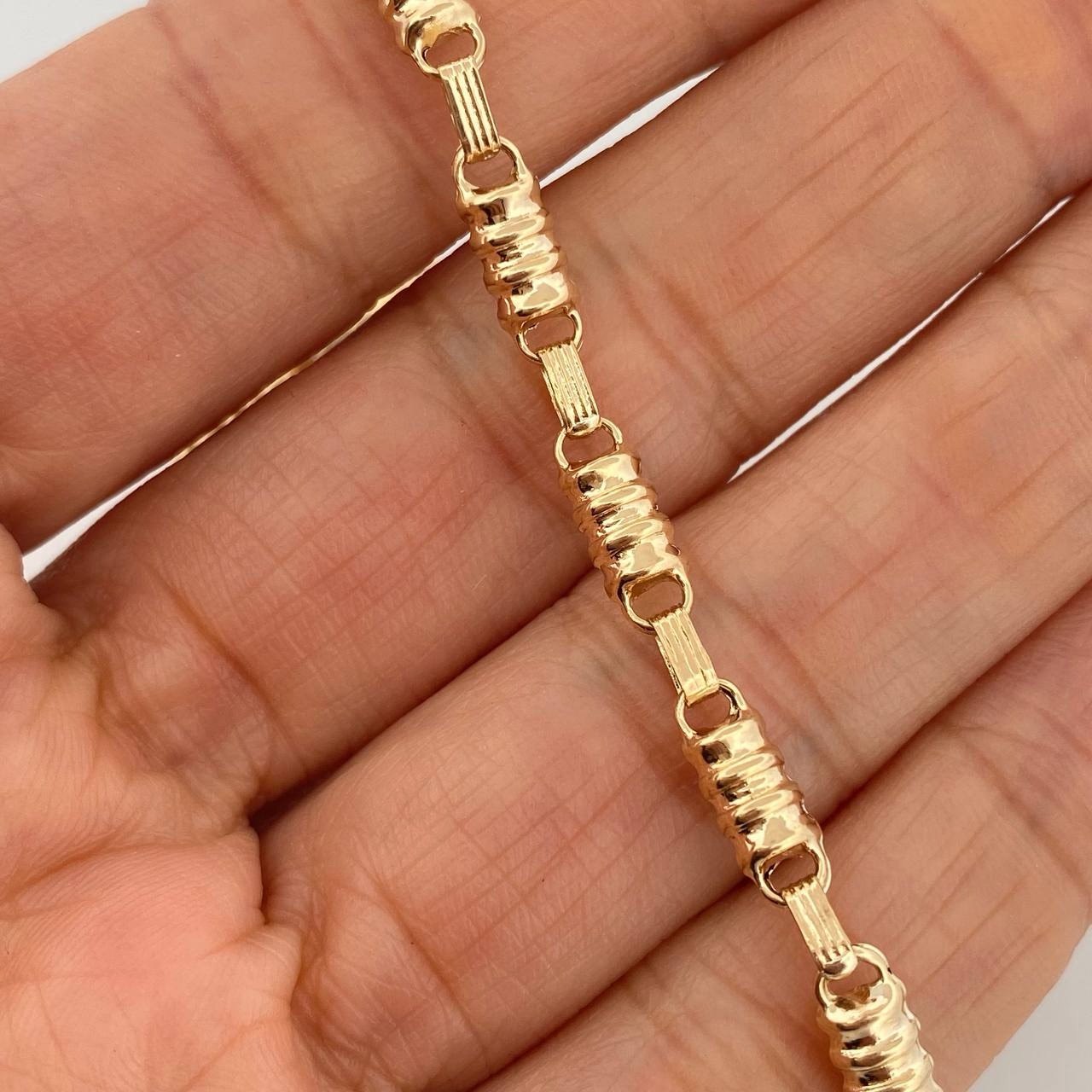 Tobillera Rustica Tornillo 5.3 g / 10 1/2 in / 4.15 mm Oro Amarillo 18K