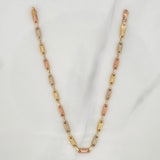 Rustic Tribal Anklet 4.25 g / 9 3/4 in / 3.3 mm Three Golds 18K