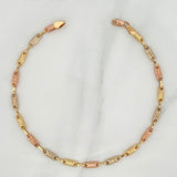 Rustic Tribal Anklet 4.25 g / 9 3/4 in / 3.3 mm Three Golds 18K