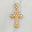 Pendant Cross Christ 1.9 g / 1 1/2 in Yellow Gold 18K