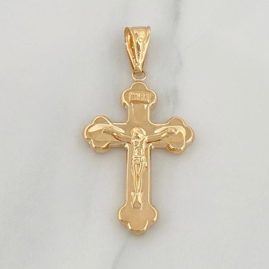 Dije Cruz Cristo 1.9 g / 1 1/2 in Oro Amarillo 18K