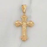 Pendant Cross Christ 1.9 g / 1 1/2 in Yellow Gold 18K