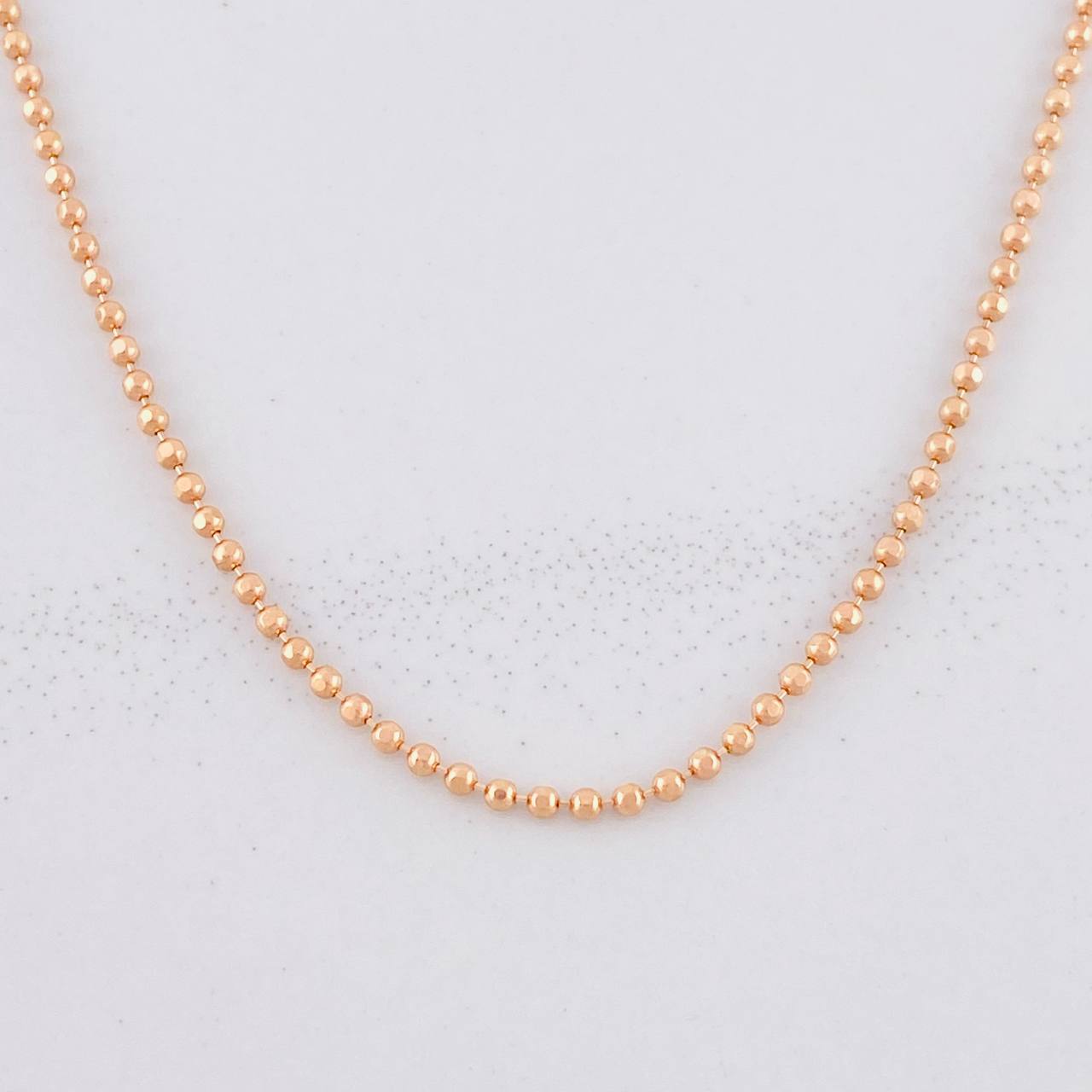 Cadena Militar 4.3g / 20 in / 1.4mm Oro Rosa 18K