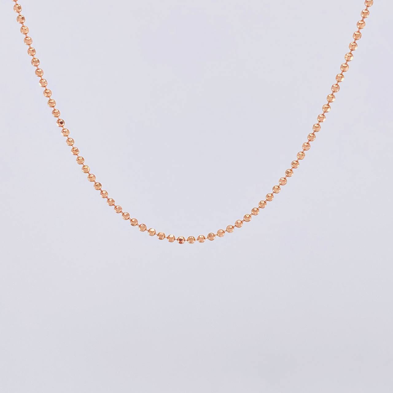 Cadena Militar 4.3g / 20 in / 1.5mm Oro Rosa 18K