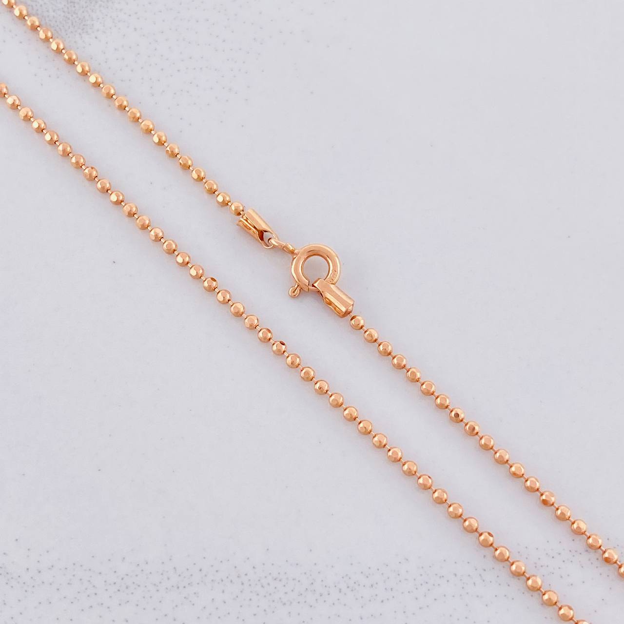 Cadena Militar 4.3g / 20 in / 1.5mm Oro Rosa 18K