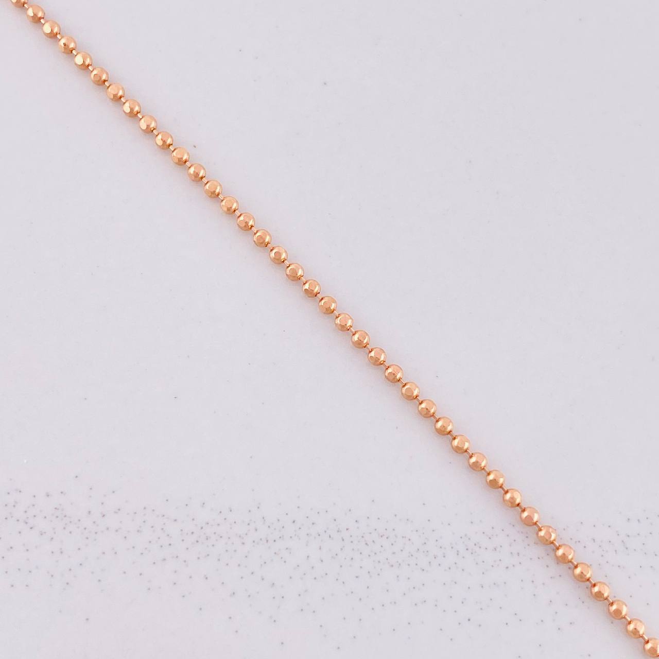 Cadena Militar 4.3g / 20 in / 1.4mm Oro Rosa 18K