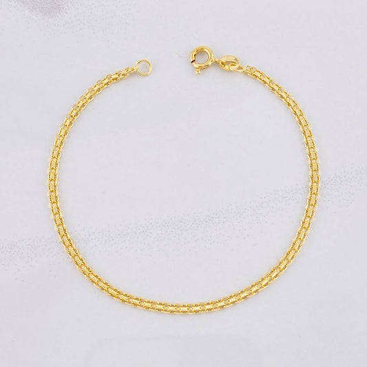 Pulso Chino 2.5g / 7 1/2 in / 2.5mm Oro Amarillo 18K