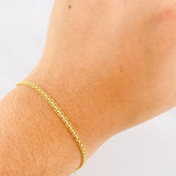 Pulso Chino 2.45g / 7 1/2 in / 2.5mm Oro Amarillo 18K