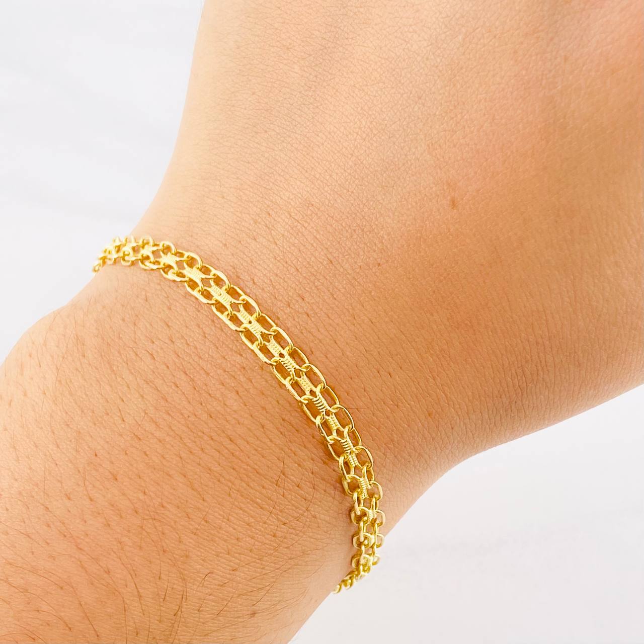 Pulso Chino 4.2g / 7 3/4 in / 4.3mm Oro Amarillo 18K