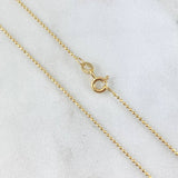 Cadena Militar 1.25gr / 45cm / 0.8mm Oro Amarillo +3 18K