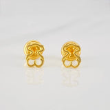 Stud Earrings Bear Ts 0.6g / in / 6.6mm Yellow Gold 18K