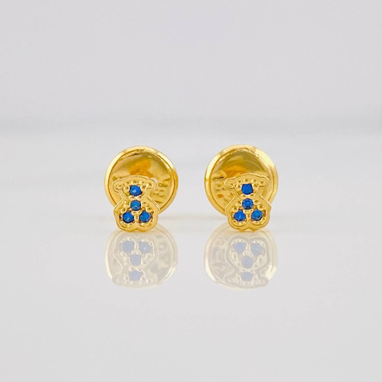 Stud Earrings Bear Ts 0.55g / in / 4mm Yellow Gold 18K