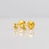 Stud Earrings Bear Ts 0.55g / in / 4mm Yellow Gold 18K