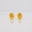 Stud Earrings Shell 0.75g / in / 4.6mm Yellow Gold 18K