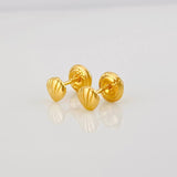 Stud Earrings Shell 0.75g / in / 4.6mm Yellow Gold 18K