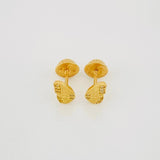 Stud Earrings Butterfly Wings 0.9g / in / 7mm Yellow Gold 18K