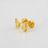 Stud Earrings Butterfly Wings 0.9g / in / 7mm Yellow Gold 18K