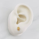 Stud Earrings Hamsa Hand 0.8g / in / 6.5mm 18K Yellow Gold