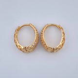 Candongas Dali Basteada 2.5gr / 1/2 in / Oro Amarillo 18K %