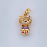 Dije Gata 4.75gr / 1 in / Tres Oros 18K %