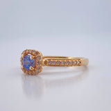 Square Halo Ring 2.2gr / T6 / 18K Yellow Gold %