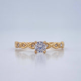 Solitaire Ring Infinitos 1.35gr / T7 / Yellow Gold 18K %
