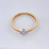 Anillo Estrella David 1.8gr / T7 / Dos Oros Amarillo Blanco 18K %