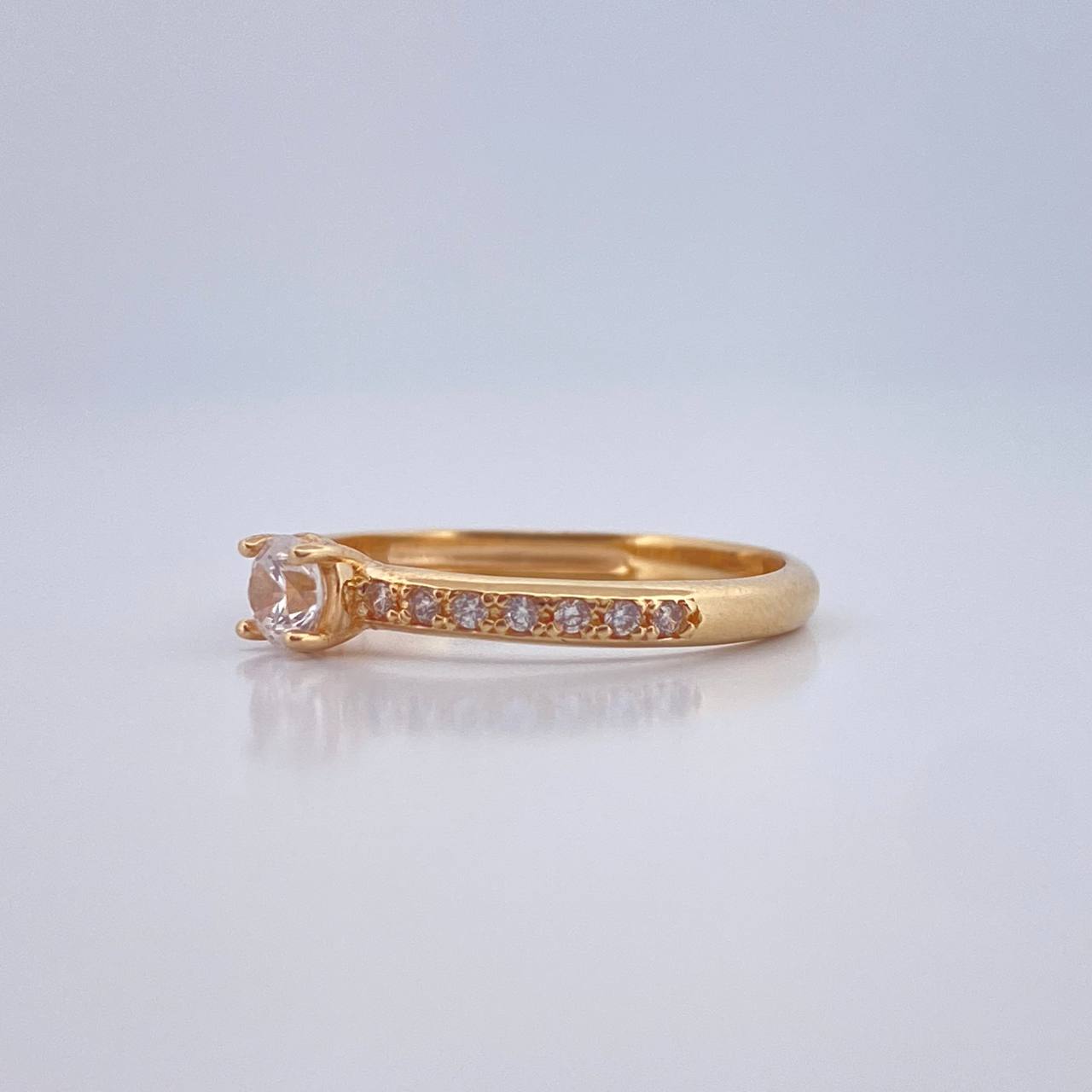 Anillo Solitario Churumbela 2.2gr / T7 1/2 / Oro Amarillo 18K %