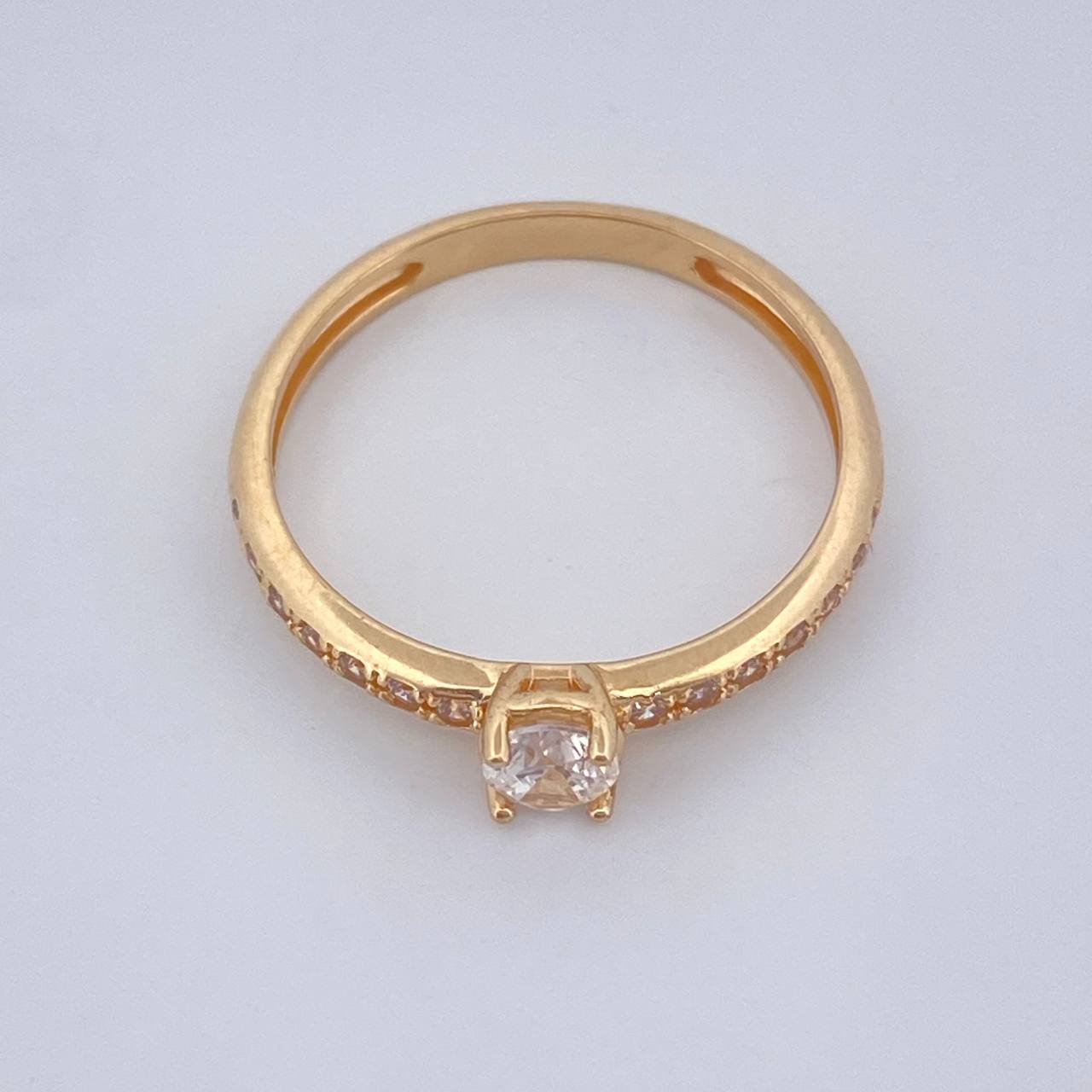 Anillo Solitario Churumbela 2.2gr / T7 1/2 / Oro Amarillo 18K %