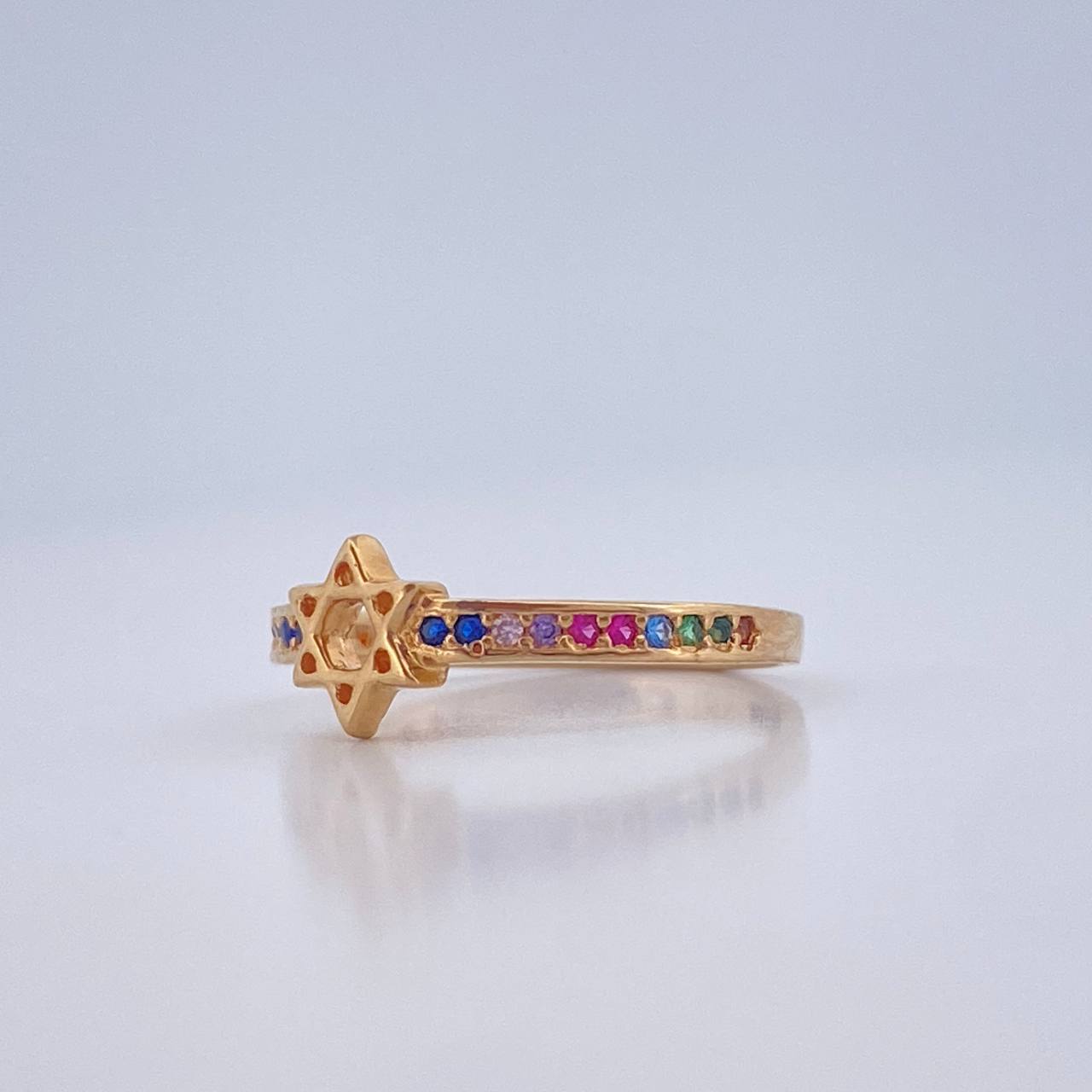 Star of David Ring 1.4gr / T5 / 18K Yellow Gold %