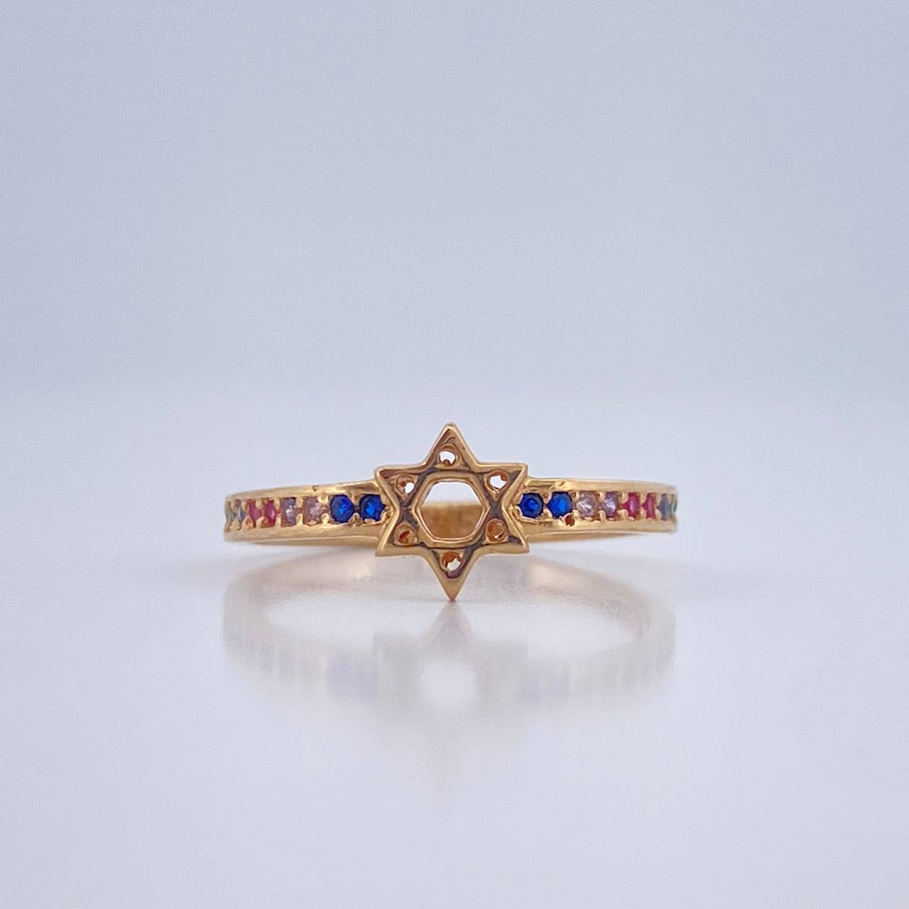 Star of David Ring 1.4gr / T5 / 18K Yellow Gold %