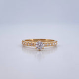 Anillo Solitario Churumbela 2.2gr / T6 / Oro Amarillo 18K %