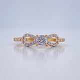 Anillo Solitario Infinito 1.75gr / T7 / Oro Amarillo Oro Blanco 18K %
