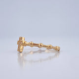 Cross Ring Spheres 1.8gr / T7 3/4 / Yellow Gold 18K %