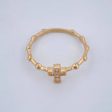 Cross Ring Spheres 1.8gr / T7 3/4 / Yellow Gold 18K %