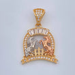 Pendant Horse Horseshoe 3.25gr / 1 in / Three Golds 18K %