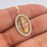 Dije Virgen Guadalupe 3.4gr / 1 1/4 in / Oro Amarillo Oro Blanco 18K %