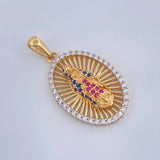 Dije Virgen Guadalupe 3.4gr / 1 1/4 in / Oro Amarillo Oro Blanco 18K %