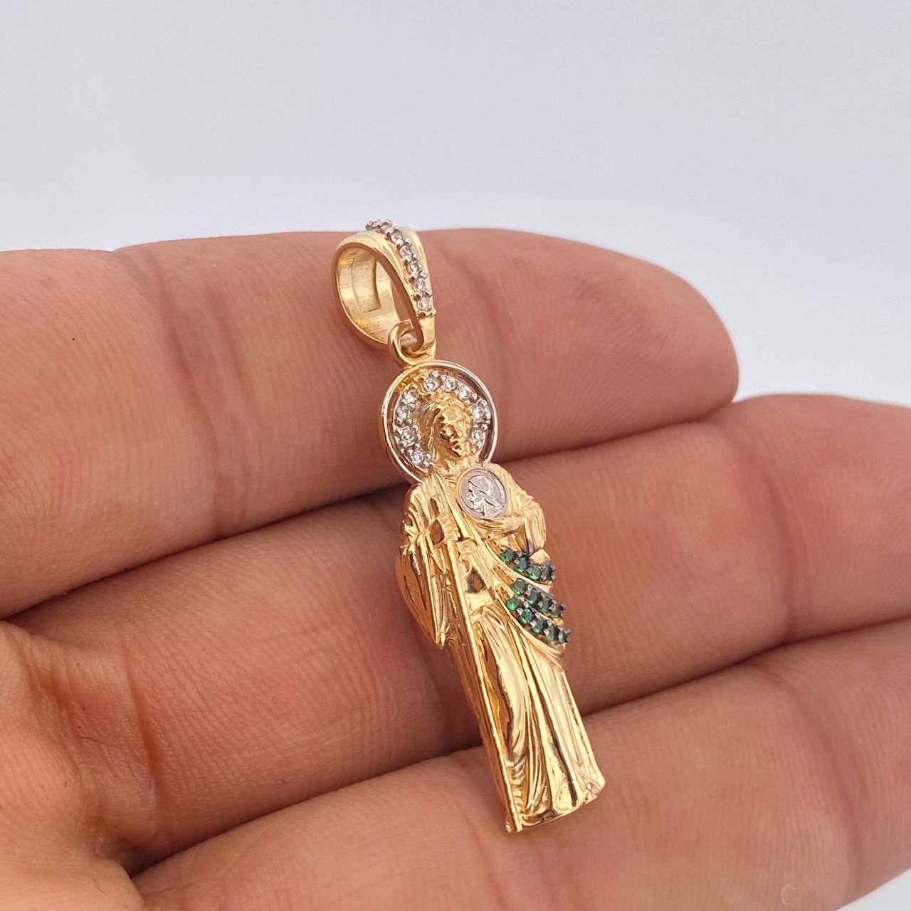 Dije San Judas 4.6gr / 1 1/2 in / Tres Oros  18K %